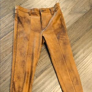 Free People Faux brushes leather Pants